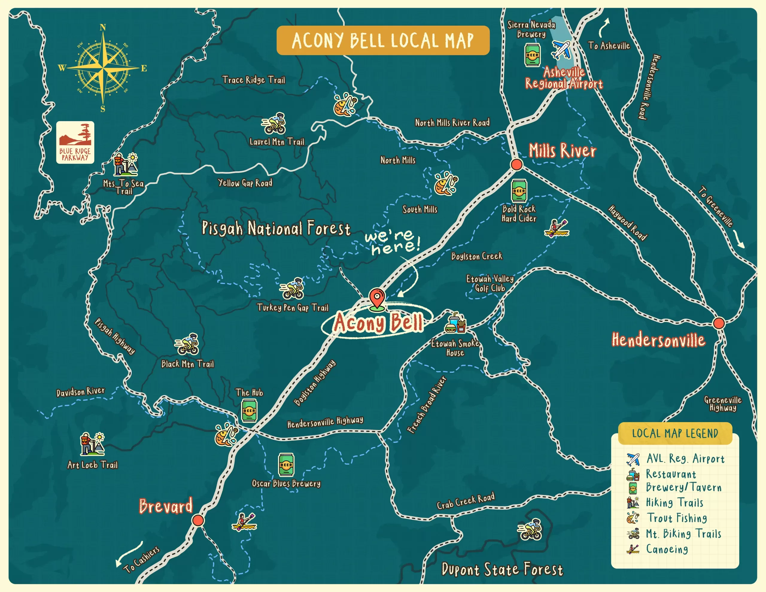 Acony Bell Local Map